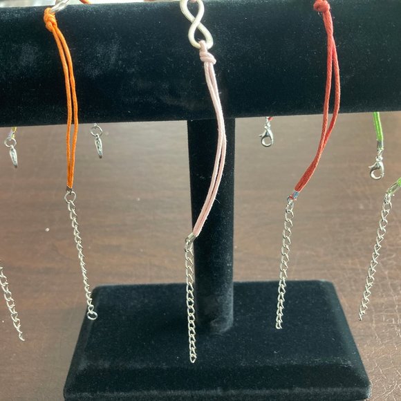 NWT - Double-stranded bracelet w/silver-tone infinity sign & ext. chain - Picture 8 of 12